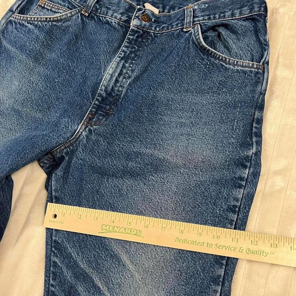 Vintage Dickies 36x28 Faded Denim Straight Leg Blue Jeans with Liner - Picture 5 of 8